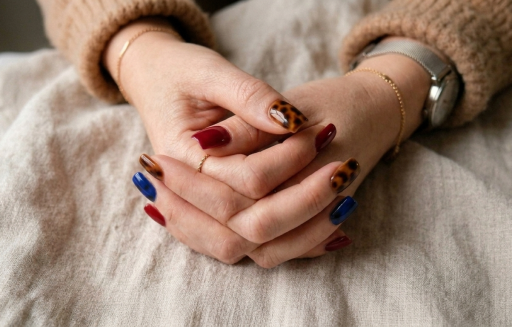 Uñas efecto carey