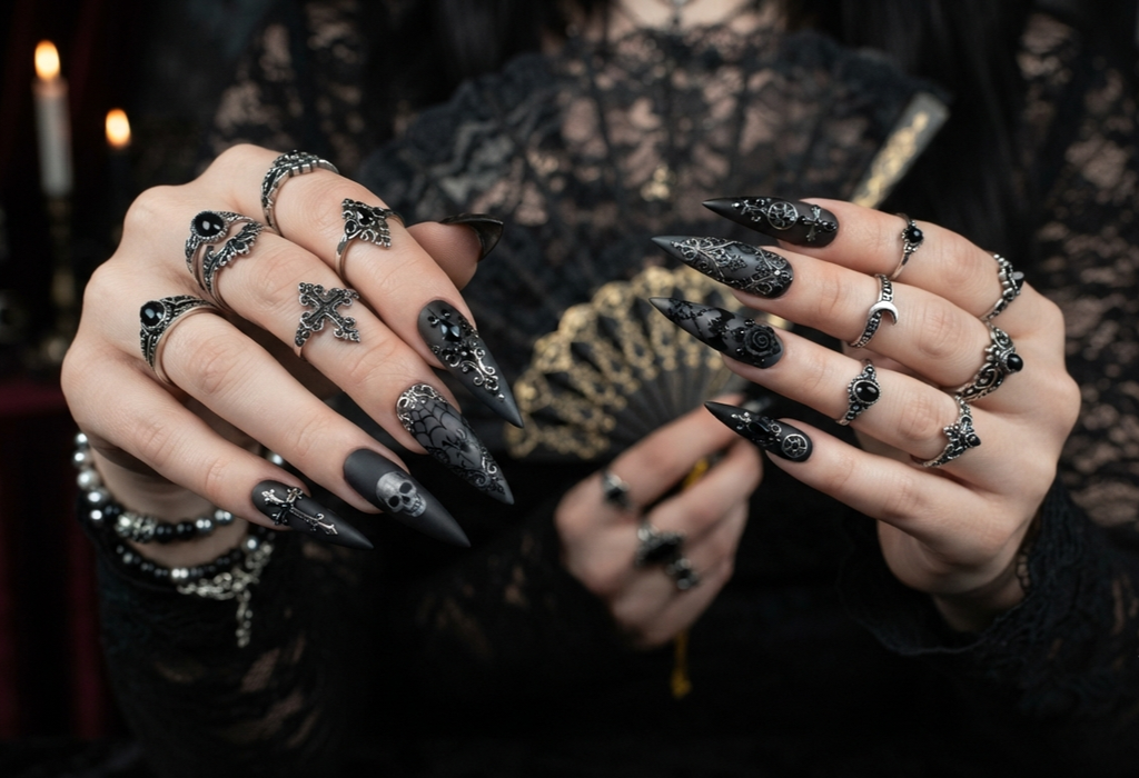 Uñas estilo gótico