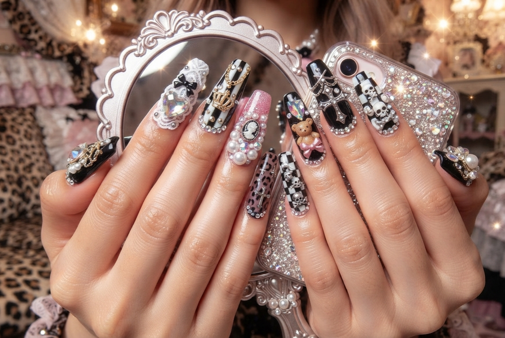 Uñas con estio gyaru